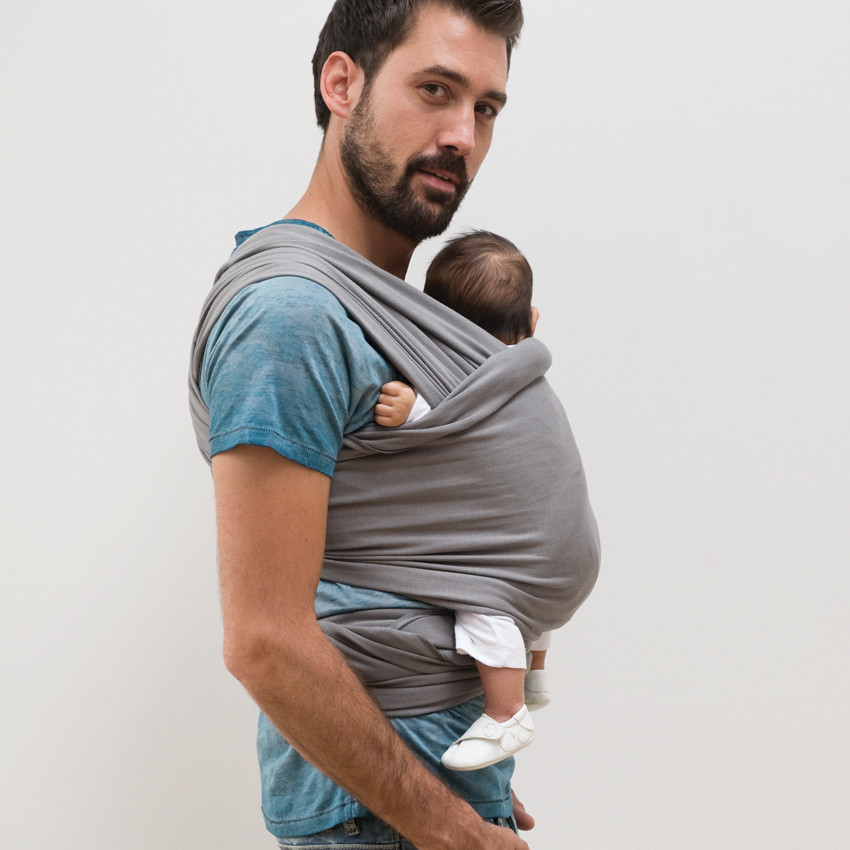 Draagdoek Tricot Slen Bio - Lichtgrijs 