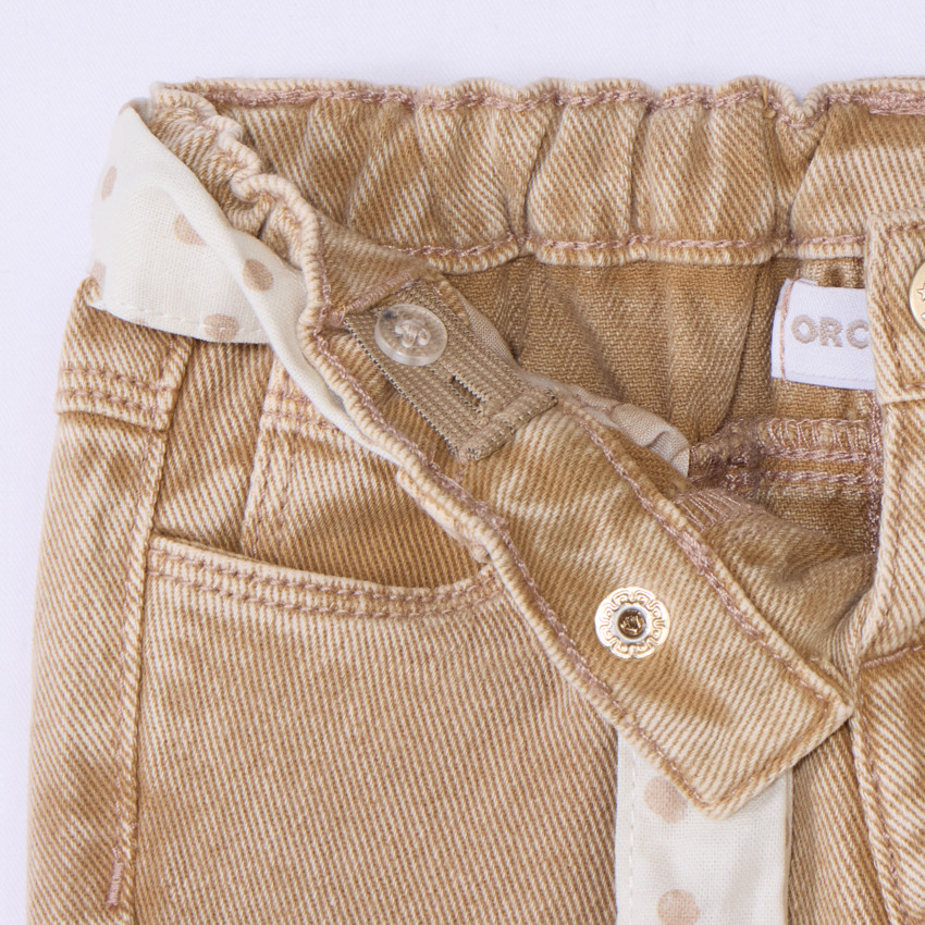 Verweerd jeans met strikceintuur voor babymeisjes 