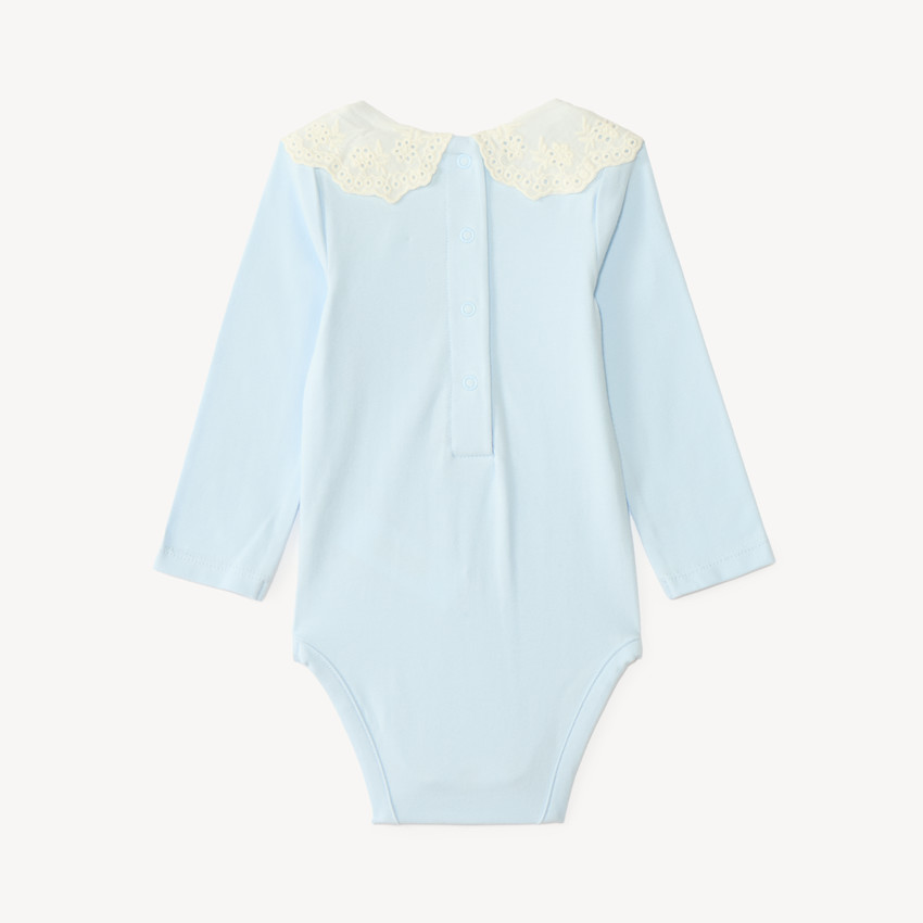 Ensemble 3 pièces Body col claudine + gilet + pantalon imprimé papillons pour bébé fille 