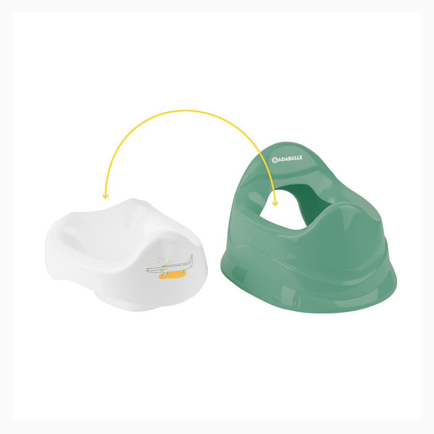 Pot d'apprentissage avec cuvette amovible - Crocodile vert 