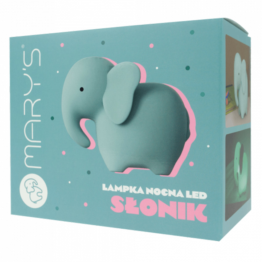 LED-nachtlampje Olifant Turquoise 