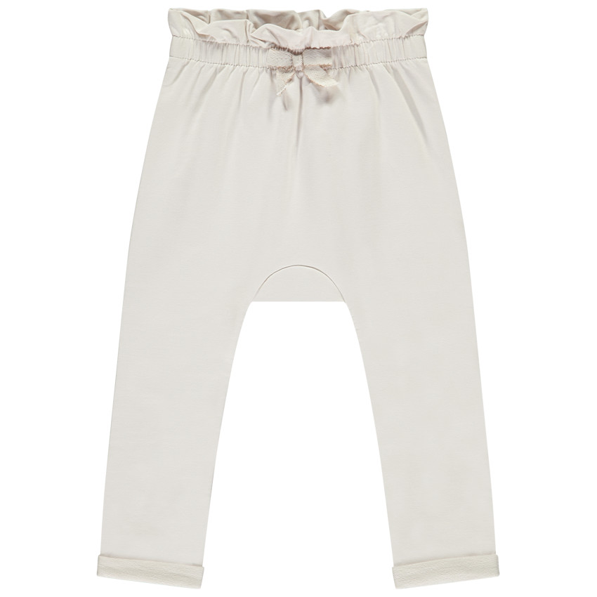 Pantalon de jogging uni avec nœud fantaisie pour bébé fille  
