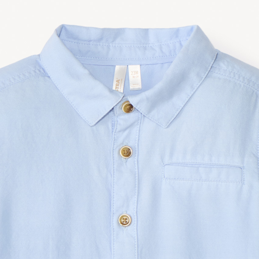 Chemise manches courtes uni pour bébé garçon 