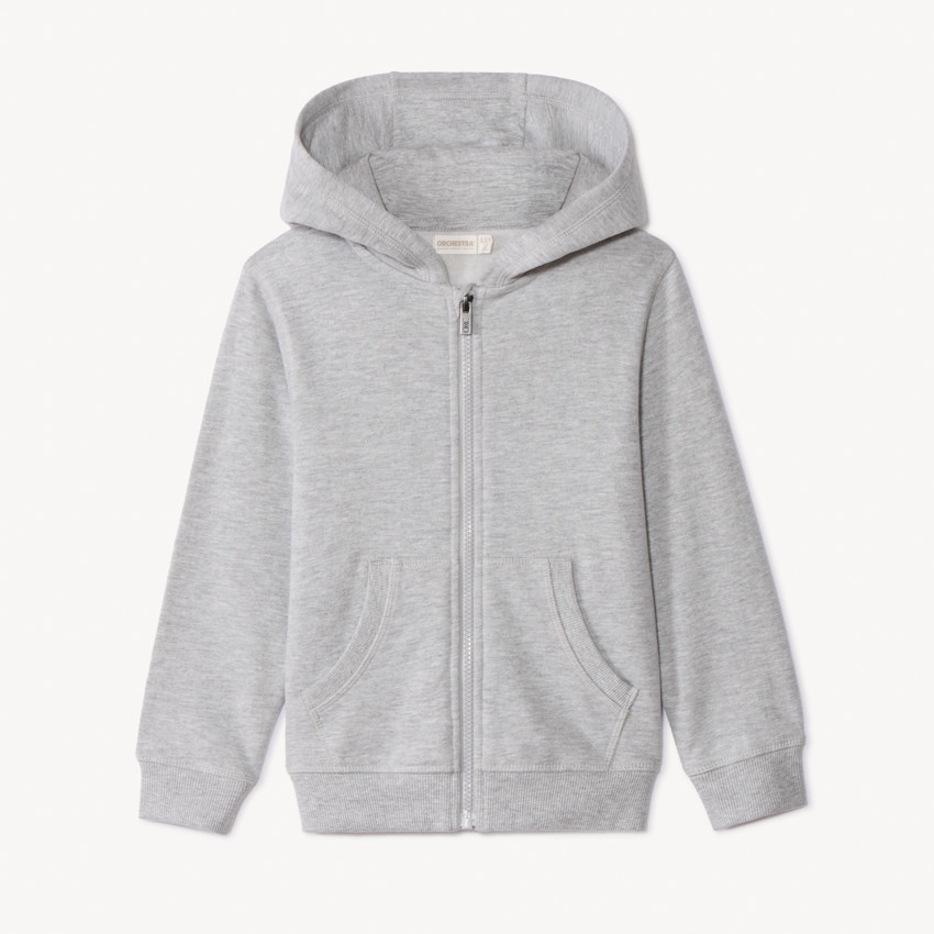 Sweatvest met kap in fleece voor jongens 