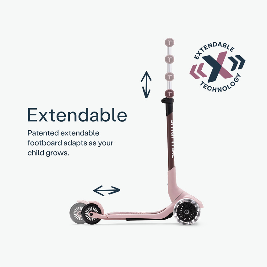 Trottinette 3 roues Xtend Mini-Ride 12M-9ans Soft Pink  