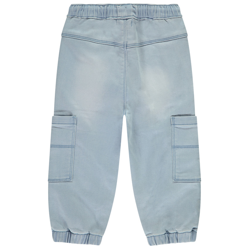 Jogger jeans met denim effect en zakken voor baby jongen 