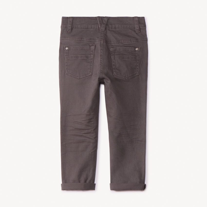Slim fit jogging twill met crinkle-effect jongens 
