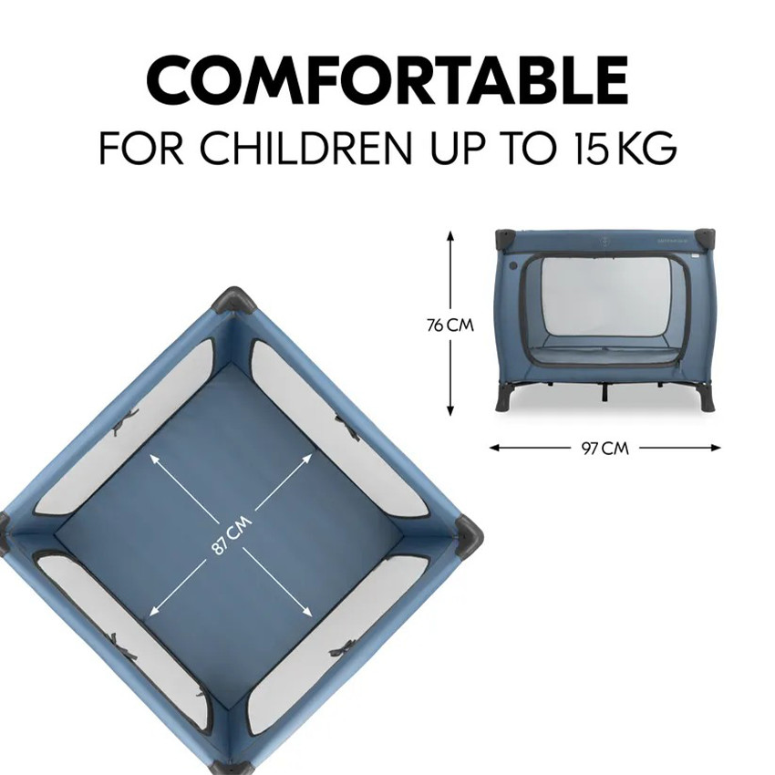 Park-reisbed + Matras Sleep N Play SQ Dark Blue 