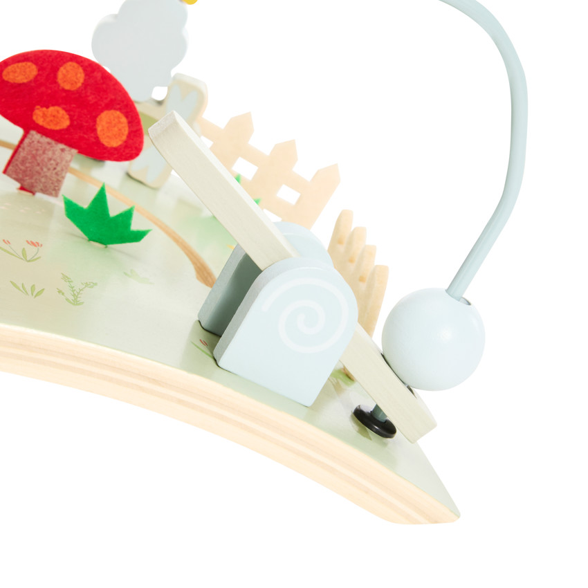 Planche d'activités en bois avec spirales Ferme 