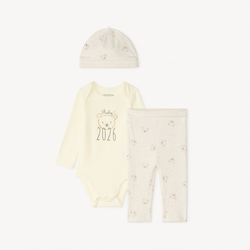 Set de naissance 3 pièces Baby 2026 pour bébé 