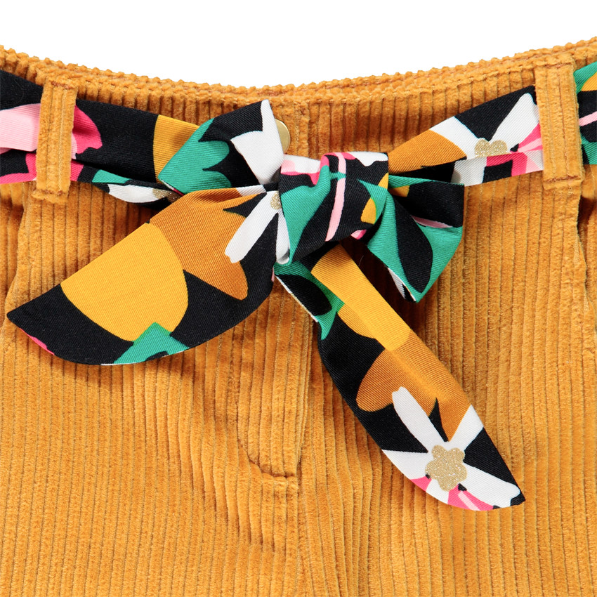 Pantalon en velours côtelé 7/8 pour enfant fille 