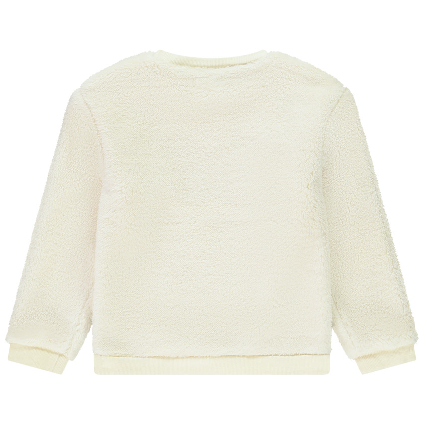 Sweatshirt in sherpa met pailletten vlinder patch voor meisjes 