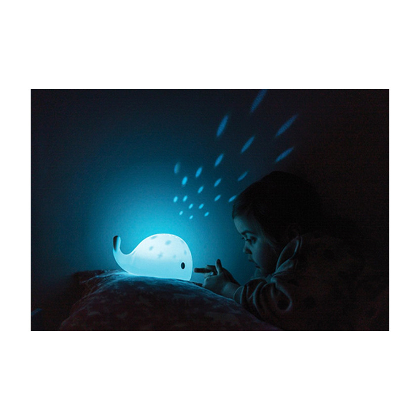 Nachtlamp projector sterren - Moby de walvis - Wit 