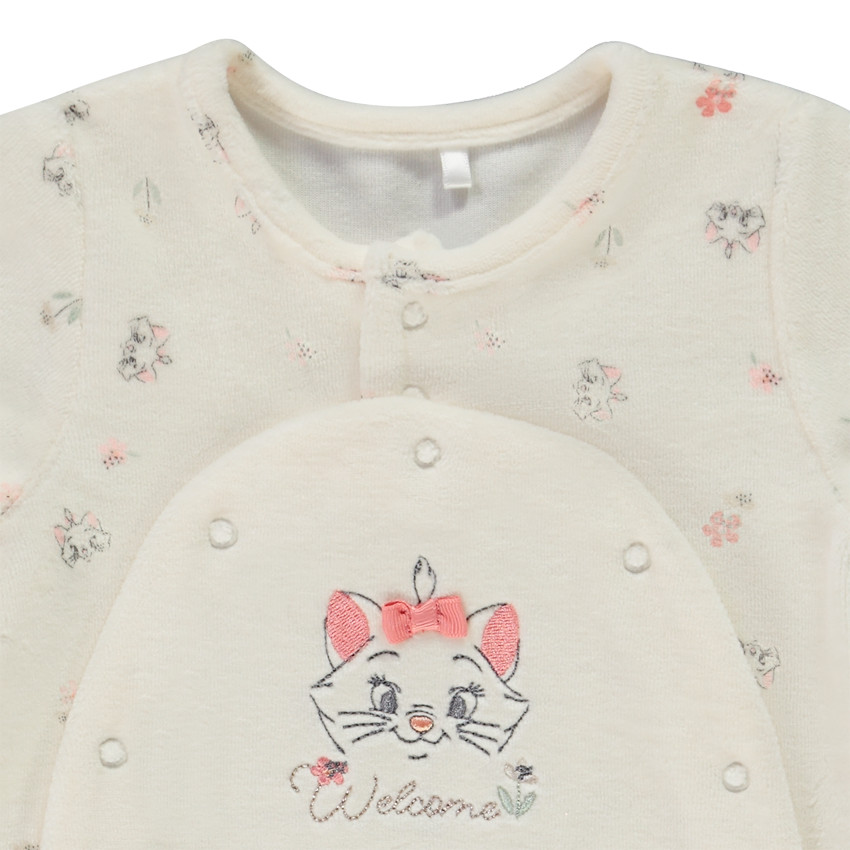Dors-bien en velours imprimé Marie Disney pour bébé fille 