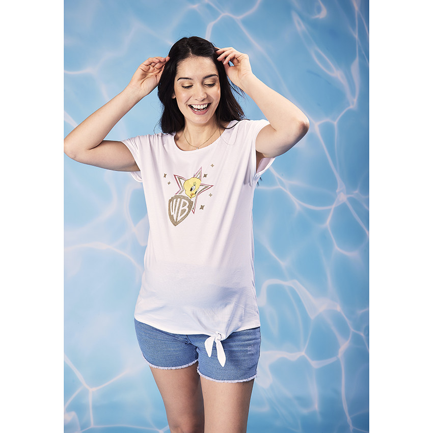 T-shirt manches courtes print Titi Warner Bros pour femme 