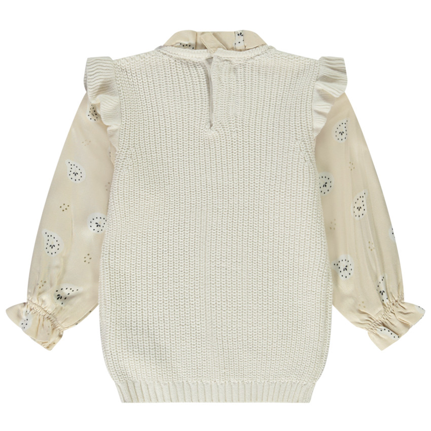 Pull sans manches effet 2 en 1 pour bébé fille 