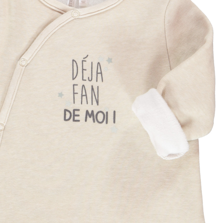Dors-bien en velours avec print pour bébé 