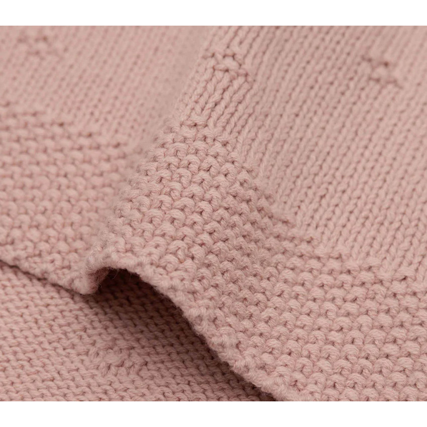 Deken bed Cosy Knit 100x150 cm Wild rose 