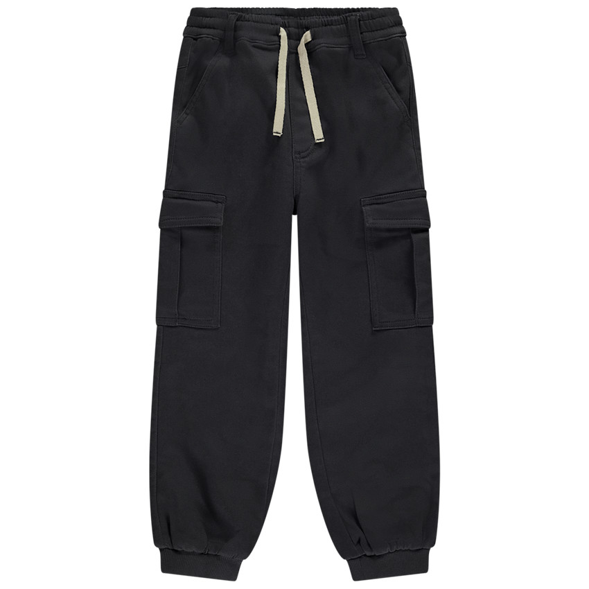 Pantalon cargo en toile effet molleton pour garçon 