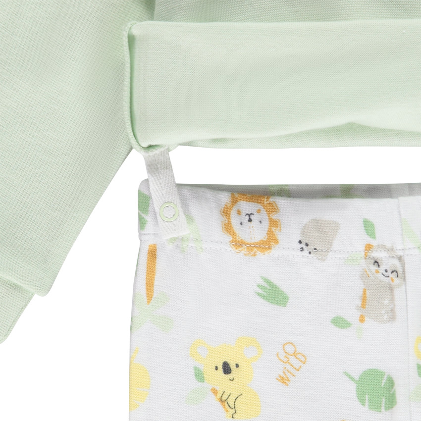 Pyjama 2 pièces fantaisie animaux en maille côte pour bébé garçon 