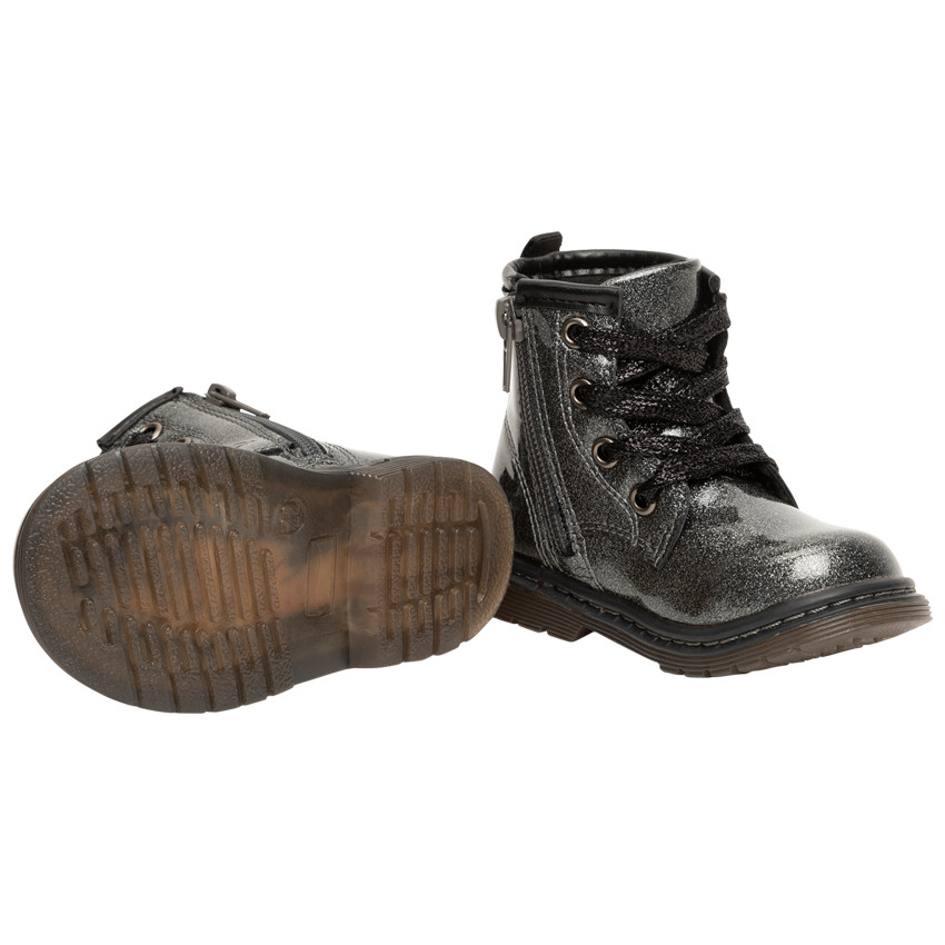 Babylaarsjes voor meisjes met glitters, veters en rits 