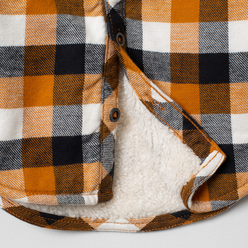 Surchemise à carreaux en flanelle en sherpa 