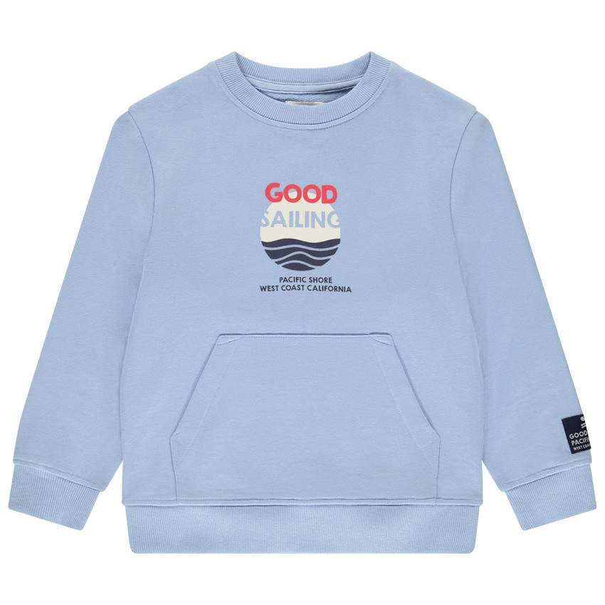 Sweat molleton printé à poche kangourou pour garçon 