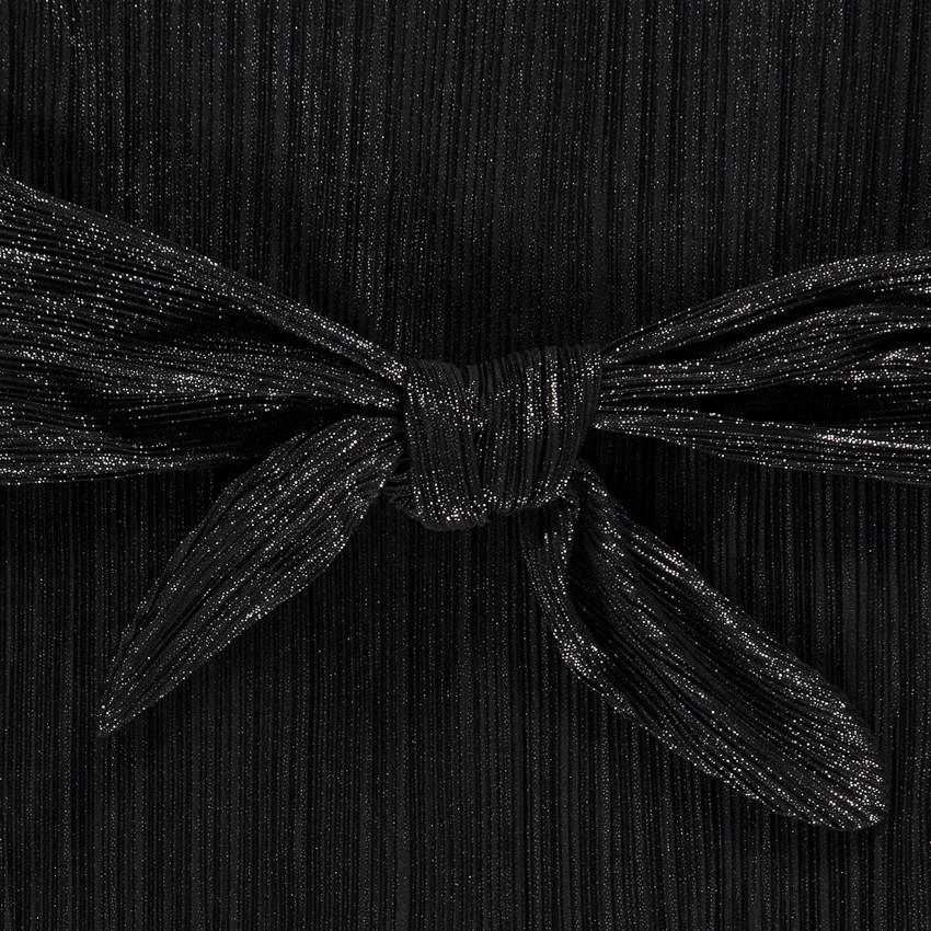 Lange feestelijke jumpsuit met iriserend effect en strikceintuur voor meisjes 