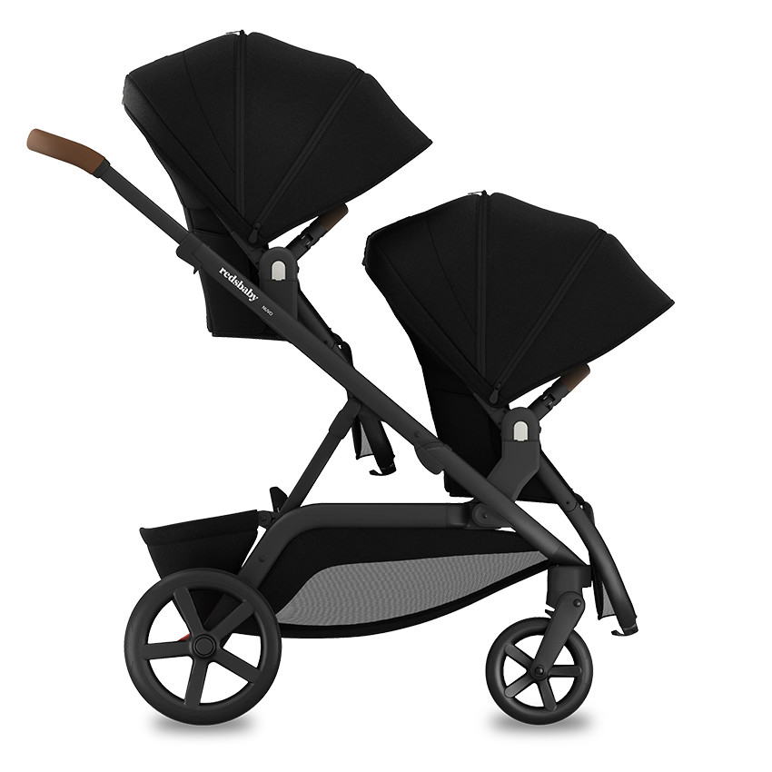 Poussette Nuvo transfomable Single-Double-Jumeaux Black 