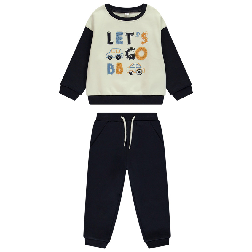 Ensemble jogging molleton effet color block pour bébé garçon 