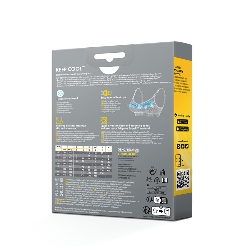 DIVERS SOIN MAMAN SOUTIEN-GORGE D'ALLAITEMENT ET GROSSESSE KEEP COOL- NOIR - L 