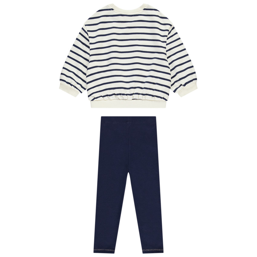 Ensemble jogging avec sweat oversize rayé pour bébé fille 