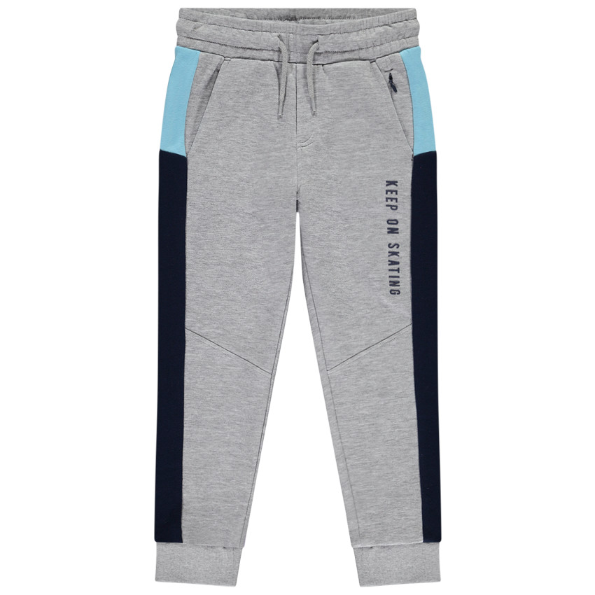 Jogging fleece met contrasterende inzetstukken voor jongen 