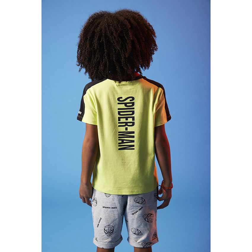 T-shirt met korte mouwen print Spider-Man Marvel voor jongen 