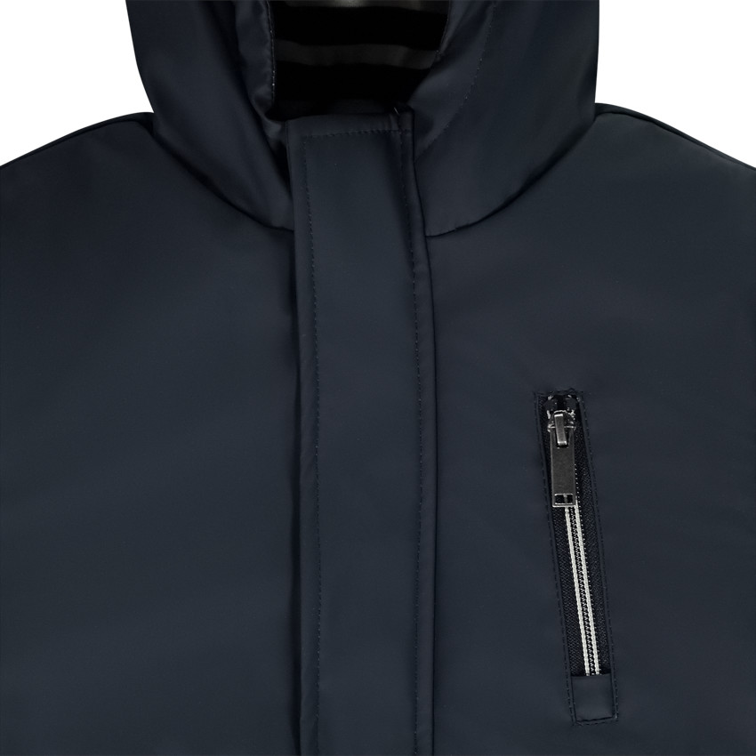 Parka gom gewatteerd in waxstijl voor jongens 