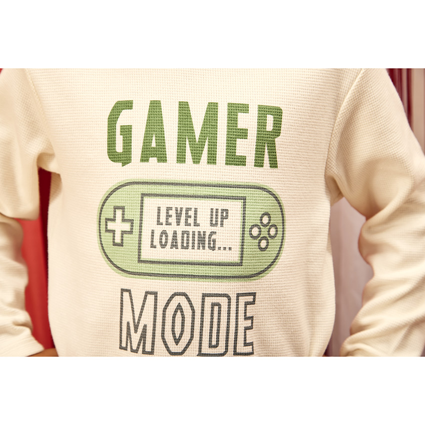 Lange mouwen T-shirt in honingraat voor jongens 