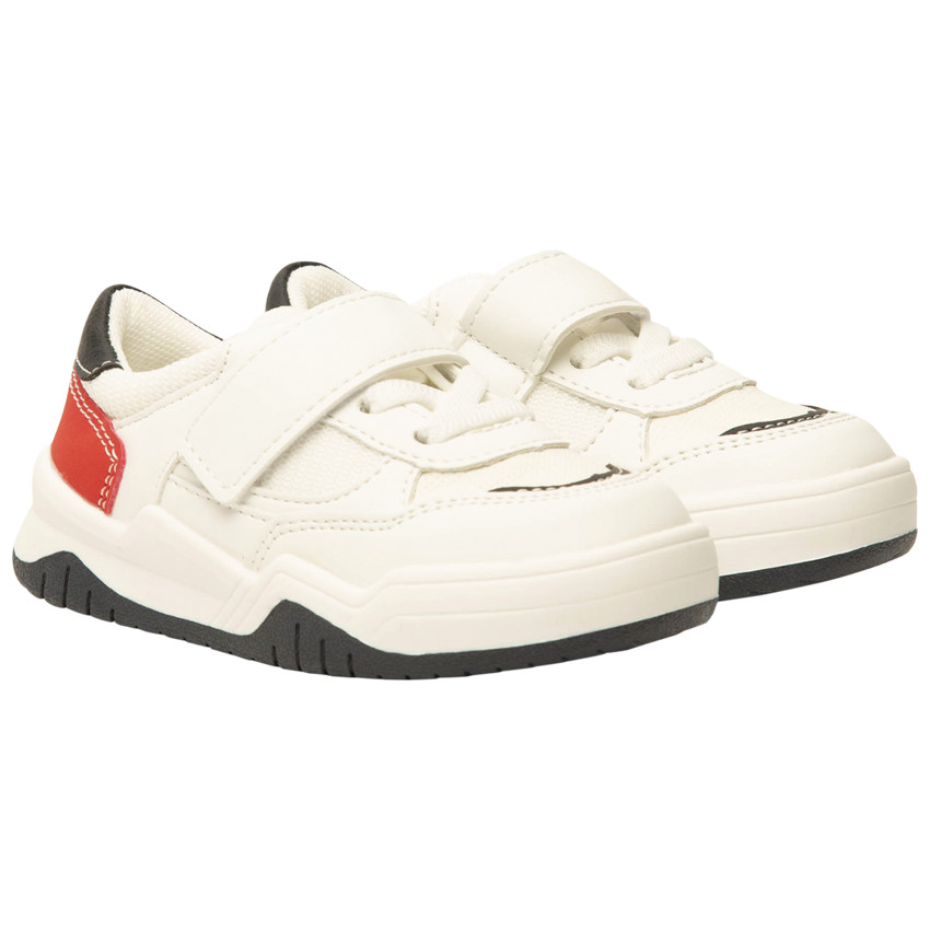 Lage sneakers met contrasterende inzetstukken voor babyjongen 