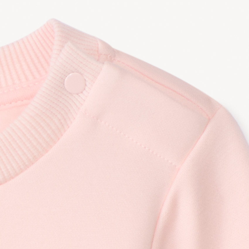 Sweatshirt van fleece met 3D lusjespatches voor babymeisje 