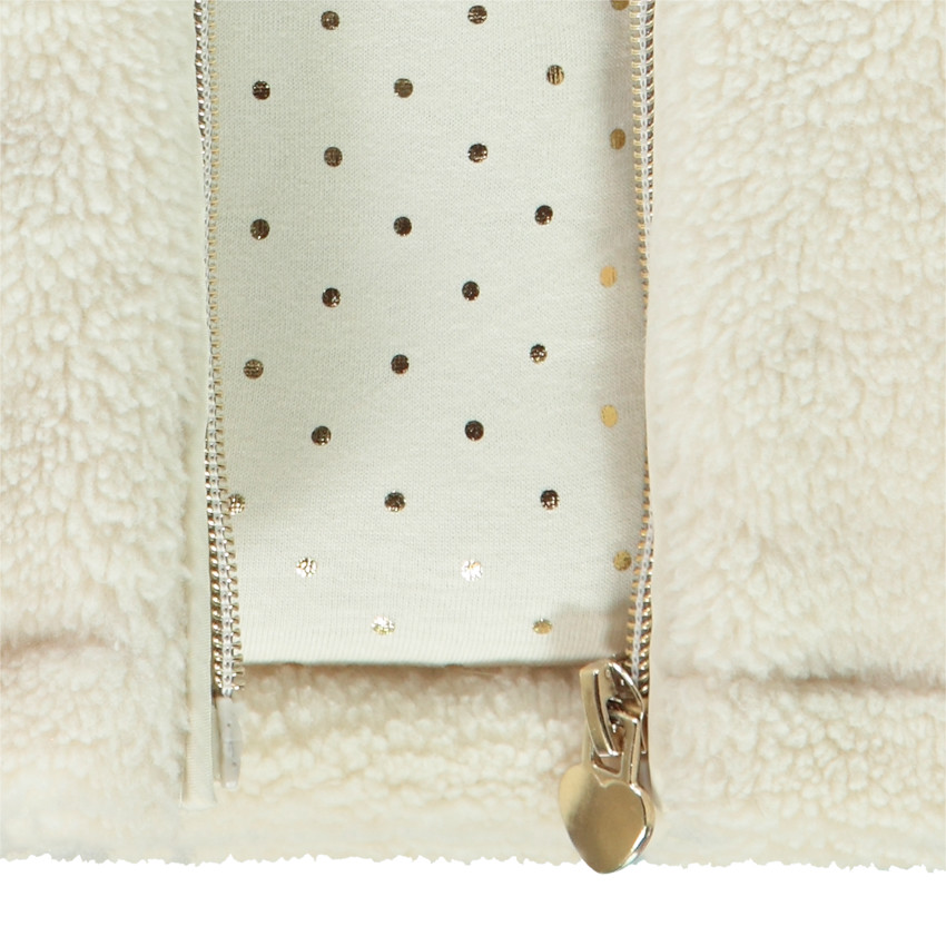 Veste sans manches en fausse fourrure + capuches pour fille 