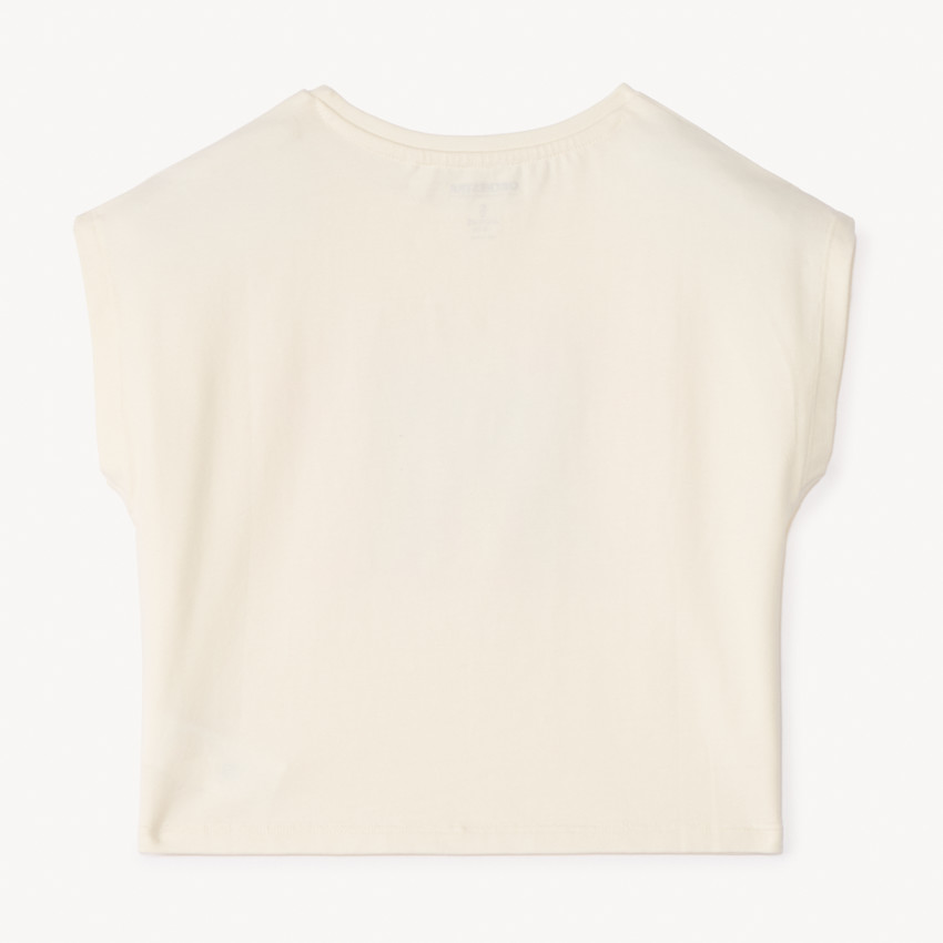 T-shirt met korte mouwen in knoopvorm voor meisjes 