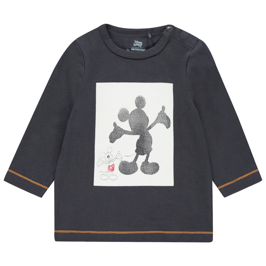Katoenen T-shirt met lange mouwen en print Mickey Disney 