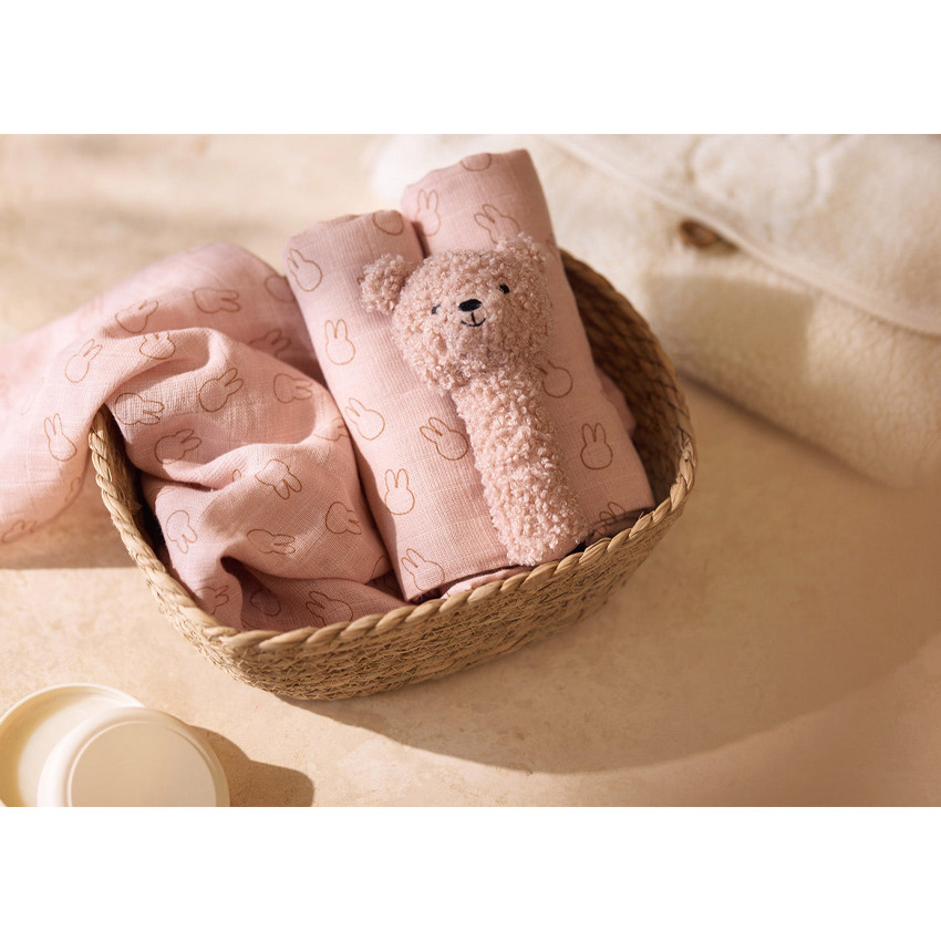 Hochet Teddy Bear Wild rose  
