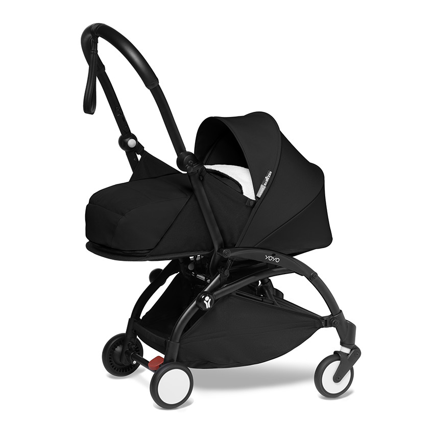Volledige kinderwagen YOYO² nieuwe 0+ en 6+ pack zwart onderstel - Zwart 