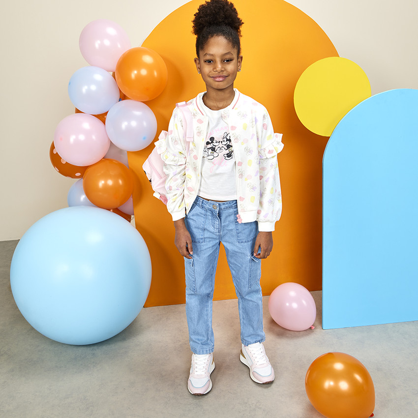 T-shirt met korte mouwen print Minnie Disney voor meisjes 