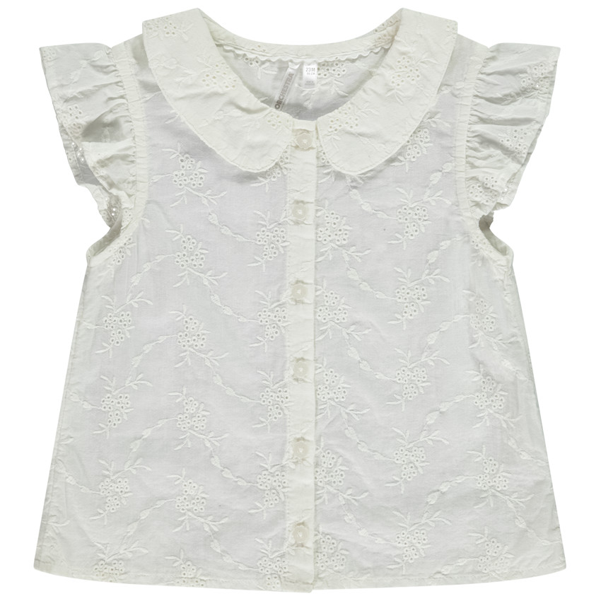 Blouse in Engels borduursel voor baby meisje 