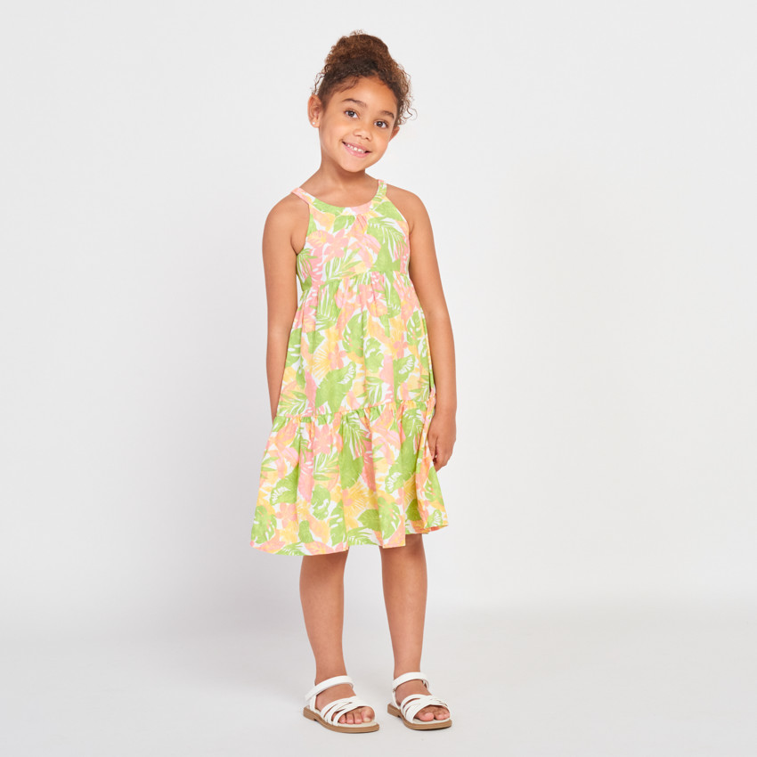 Lange jurk met exotische print voor meisjes 