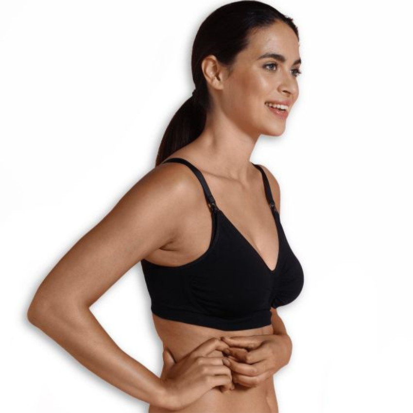 M - Soutien-gorge d'allaitement rembourré sans coutures Noir  
