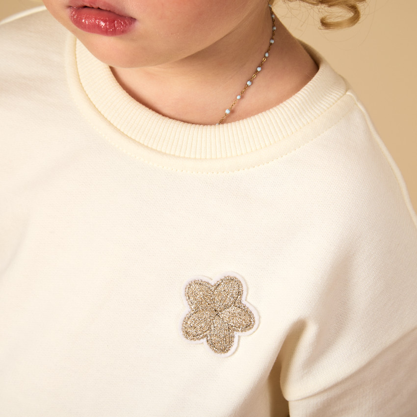 Robe manches longues en serge et molleton effet 2 en 1 pour bébé fille 