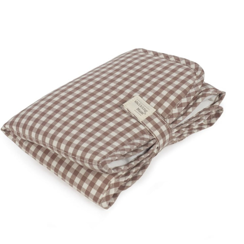 Matelas à langer de voyage Praliné Vichy Moka 
