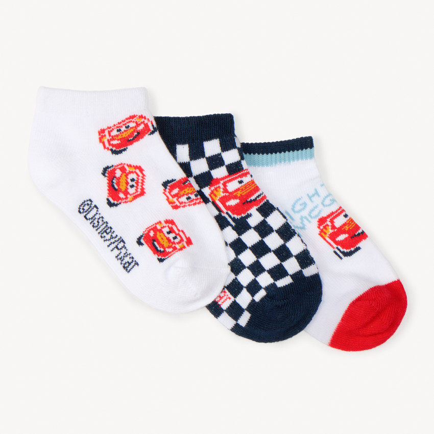 Set van 3 felle sokken van Flash McQueen van Disney-Pixar voor babyjongens 